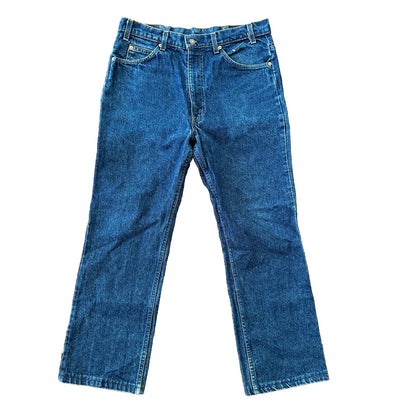 Levis 517 Vintage 80s USA Orange Tab Bootcut Flare Blue Jeans 36x33 Act 34x29