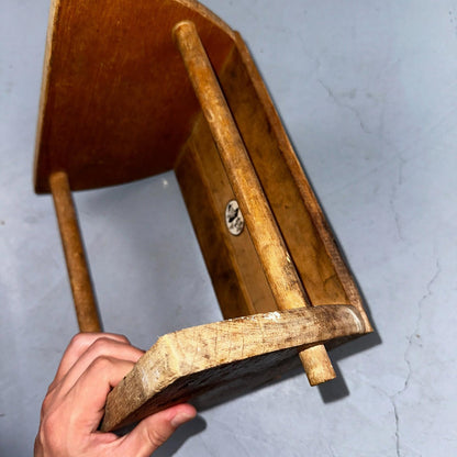 Sit Down Step Up Stool Chair DEKTO Wooden Toys Animal Alphabet VTG Primative