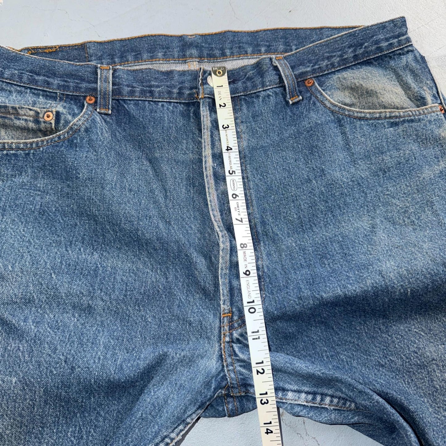Levis 501 Vintage 80s USA XX Straight Leg Jeans Blue Med Wash 42x32 Act 38x28