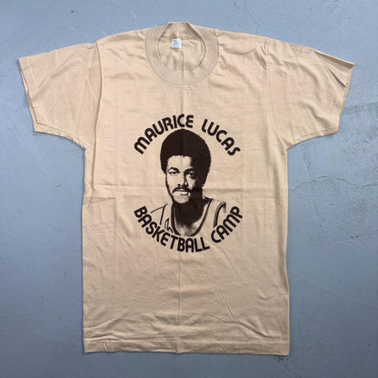 Nike Vintage T Shirt MAURICE LUCAS Basketball Camp 1970s 70s Rare Swoosh Jordan