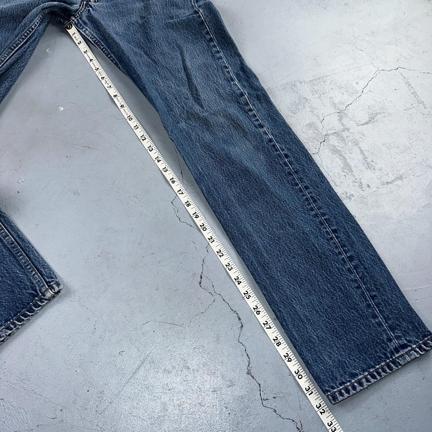 Levis 501 Vintage 90s USA XX Straight Leg Jeans Blue Med Wash 32x36 Act 29x32