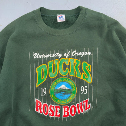 Vintage Oregon Ducks 1995 Rose Bowl Adult XL Crewneck Sweatshirt Jerzees 90s