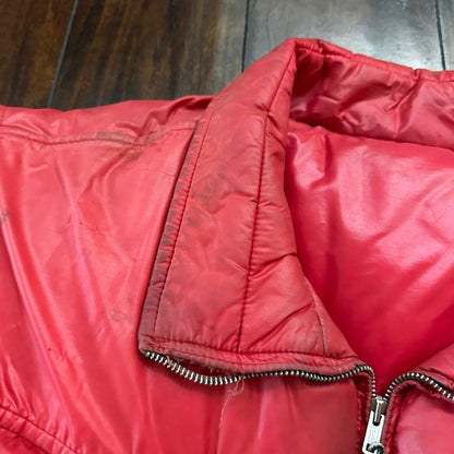 VTG 1960's Roffe Down Filled Ski Jacket Blue XL Mens Parka Red Warm