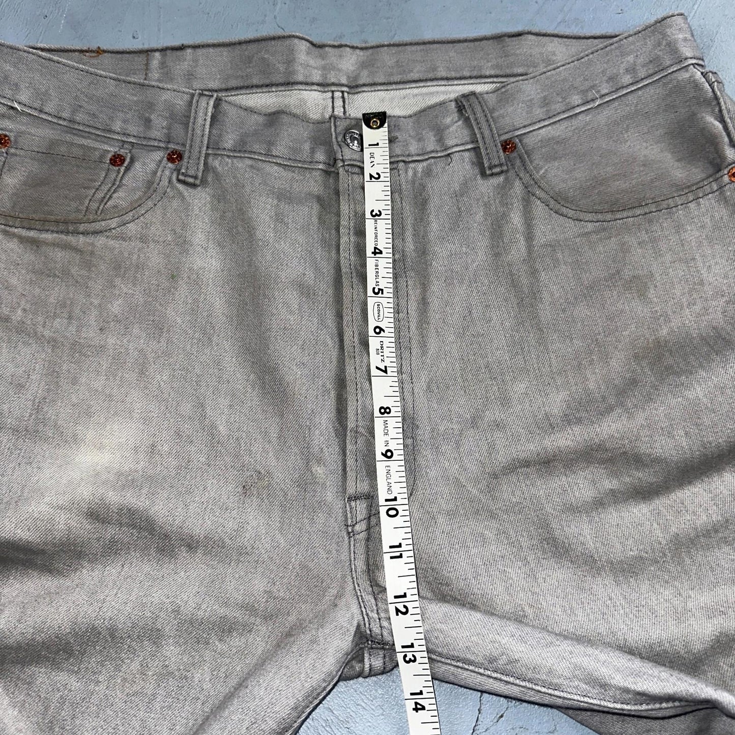 Levis 501 Vintage Y2K XX Straight Leg Jeans 40x30 Gray Wash 2000s Act 38x27
