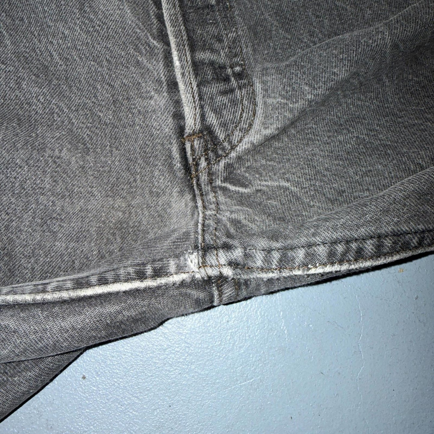 Levis 501 Vintage 80s USA XX Straight Leg Jeans Black Light Gray 36x34 Act 35x32