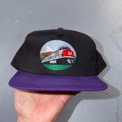 Train PNW VTG Hat Baseball Cap Snapback Oregon KC 80s Black Roseville Division