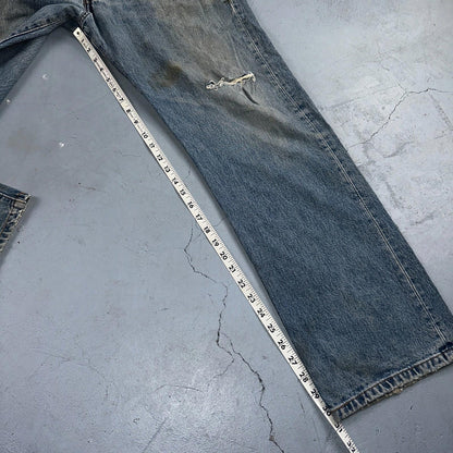 Levis 501 Vintage Y2K 90s XX Straight Leg Jeans Blue Light Wash 36x32 Act 33x30