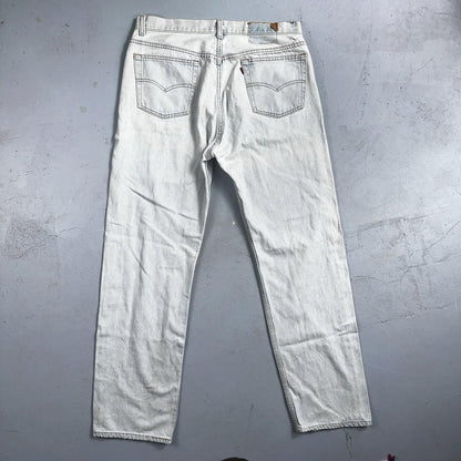 Levis 501 Vintage 90s USA XX Straight Leg Jeans 36x32 Light Wash Act 33x30
