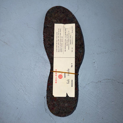 VTG Ball Bend Felt Insoles Mens 8 Sub Zero Vintage Made in USA Black Wool