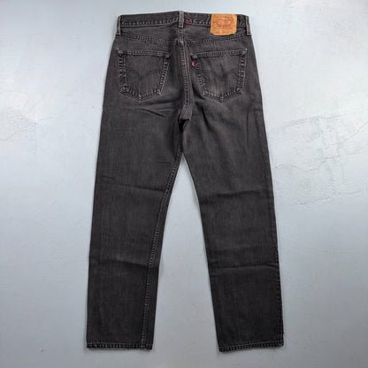Levis 501 Vintage 90s USA XX Straight Leg Jeans Black Light Wash 34x34 Act 33x30