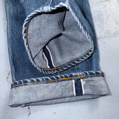 Levis 501 Vintage 80s Redline Selvedge USA XX Jeans Light Wash 33x32 Act 30x28
