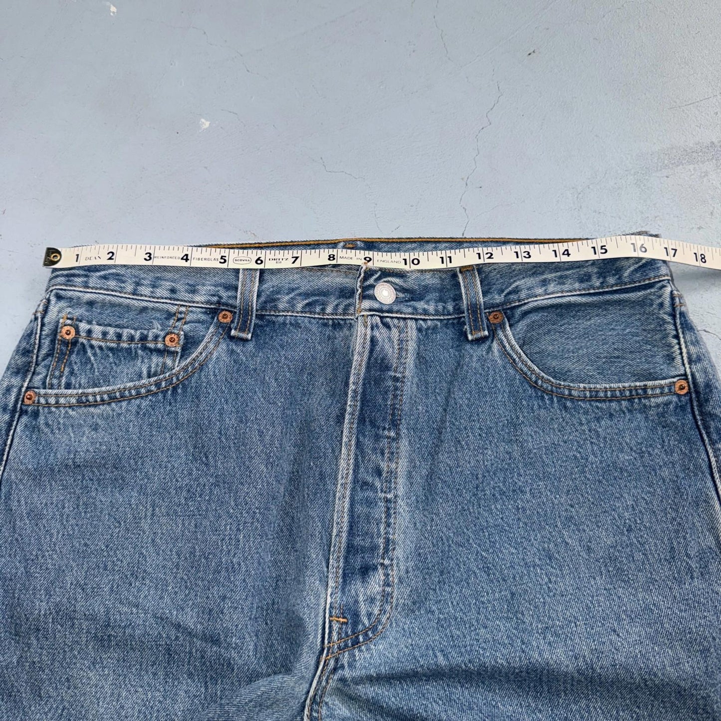 Levis 501 Vintage 90s USA XX Straight Leg Jeans Blue Med Wash 36x30 Act 33x29