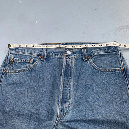 Levis 501 Vintage 90s USA XX Straight Leg Jeans Blue Med Wash 36x30 Act 33x29