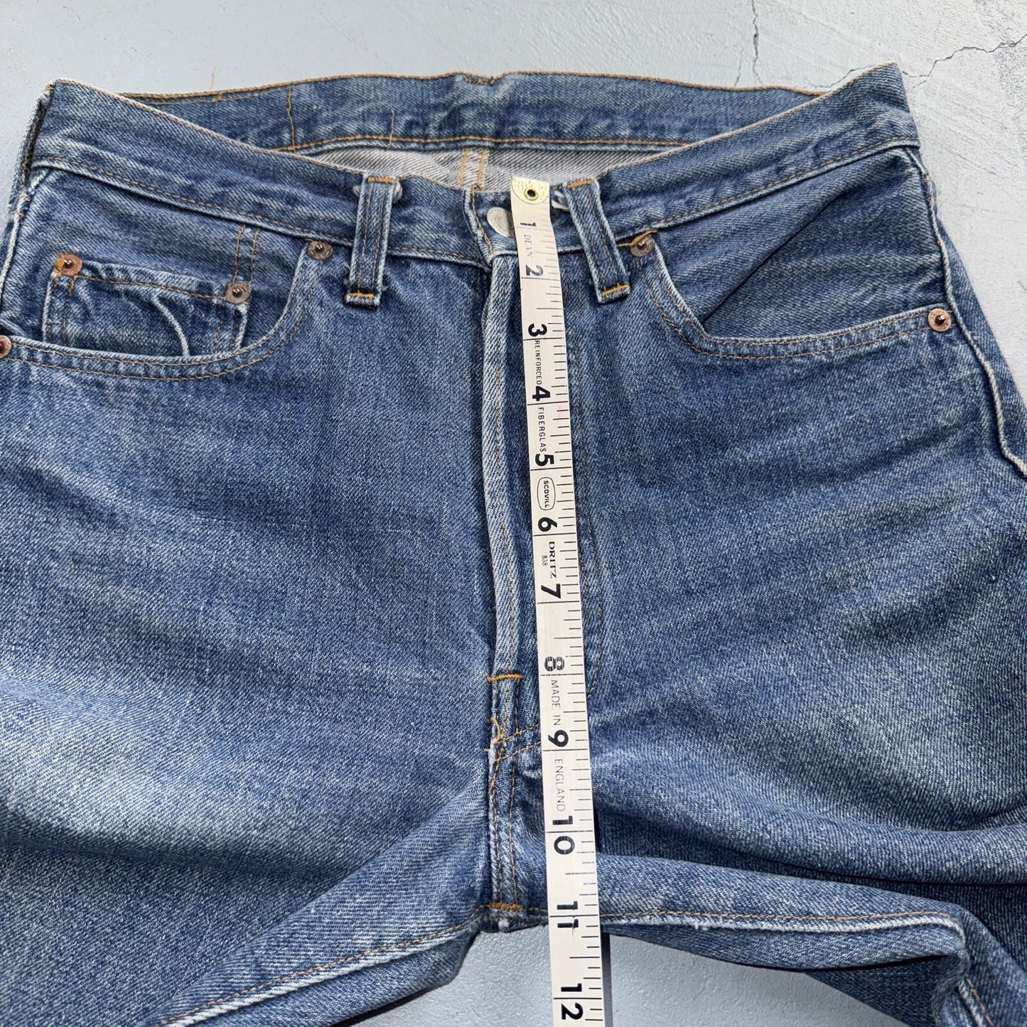 Levis 501 Vintage 70s SS Redline Selvedge USA Jeans Med Wash 30x34 Act 28x30