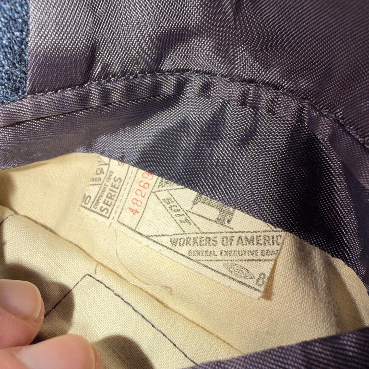 1950s 1960s VTG Mens 2 PC Suit 40 Jacket Coat Pants Blue Union Wool Rockabilly