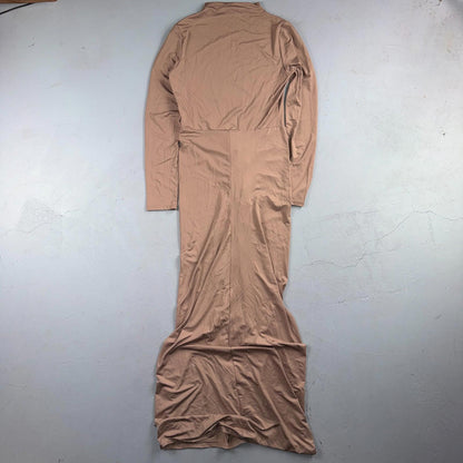Women High Neck Long Sleeve Solid Sexy Bodycon Party Maxi Dress Casual Small