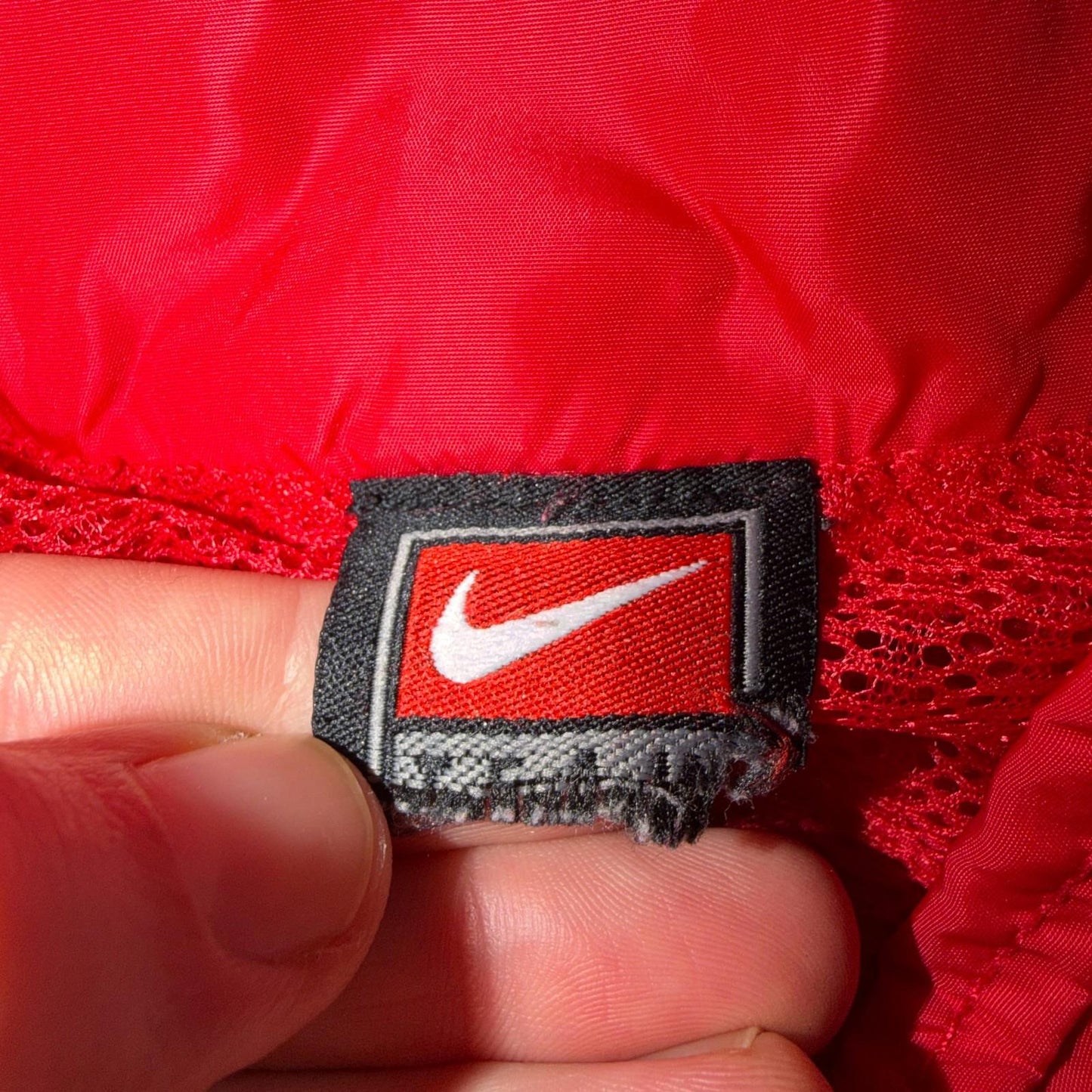 Nike VTG Mens 1990s Red Zip Up Jacket Size 2XL Team Sports 90s Windbreaker