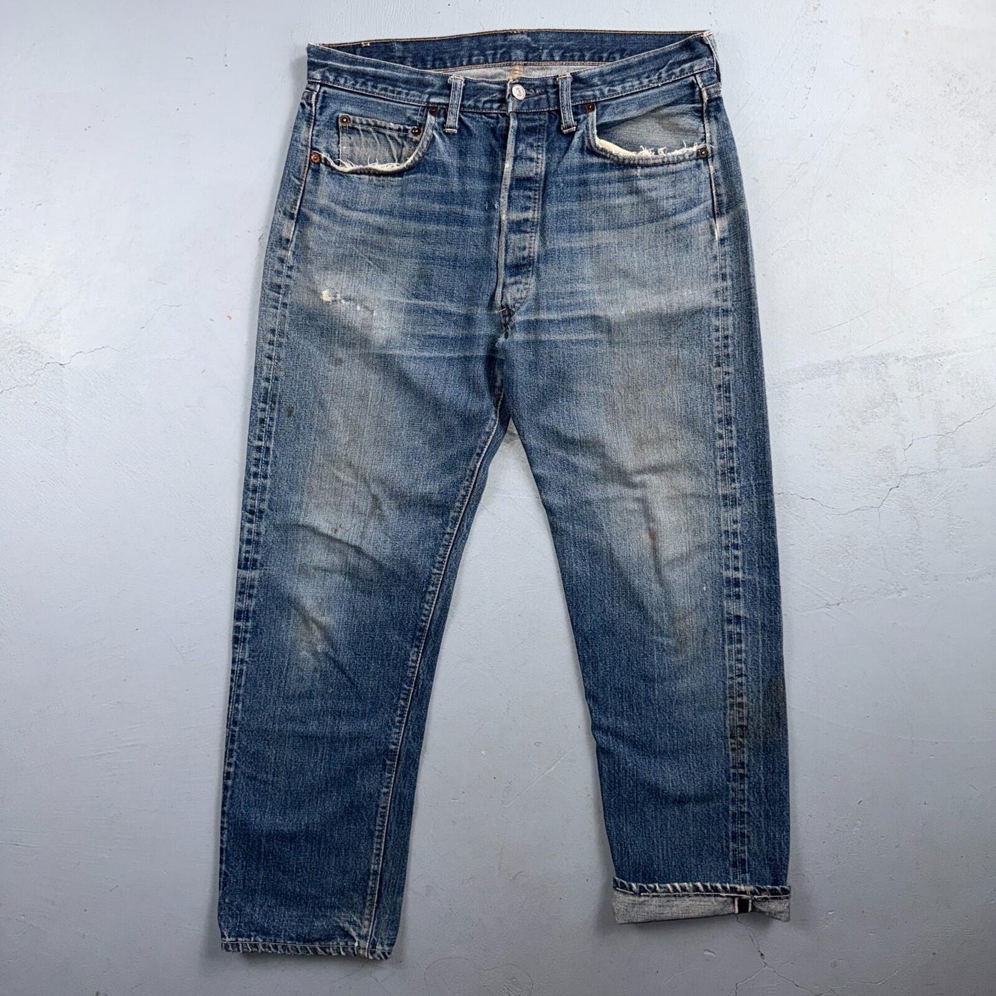 Levis 501 Big E Vintage 60s Redline Selvedge USA XX 1960s Jeans 36x32 Act 34x28