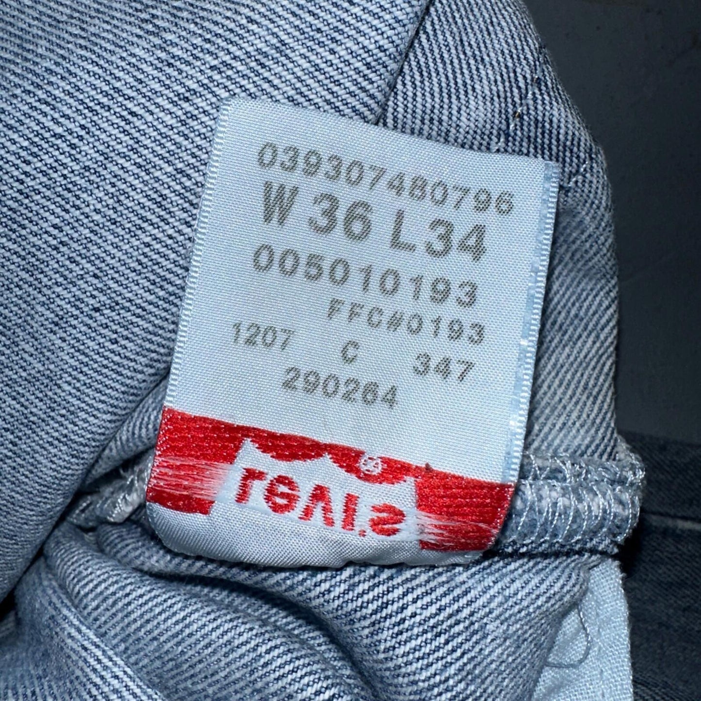 Levis 501 Vintage Y2K XX Straight Leg Jeans Blue Light Wash 36x34 Act 35x32