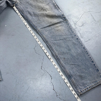 Levis 505 Vintage 90s Mexico Orange Tab Jeans 38x32 Blue Light Wash Act 36x30