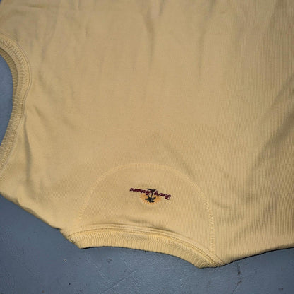 Tommy Bahama VTG Mens V-Neck Sleeveless Sweater Vest Silk Cotton Yellow L 90s