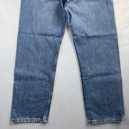 Levis 501 Vintage 90s USA XX Straight Leg Jeans Blue Light Wash 38x31 Act 36x27