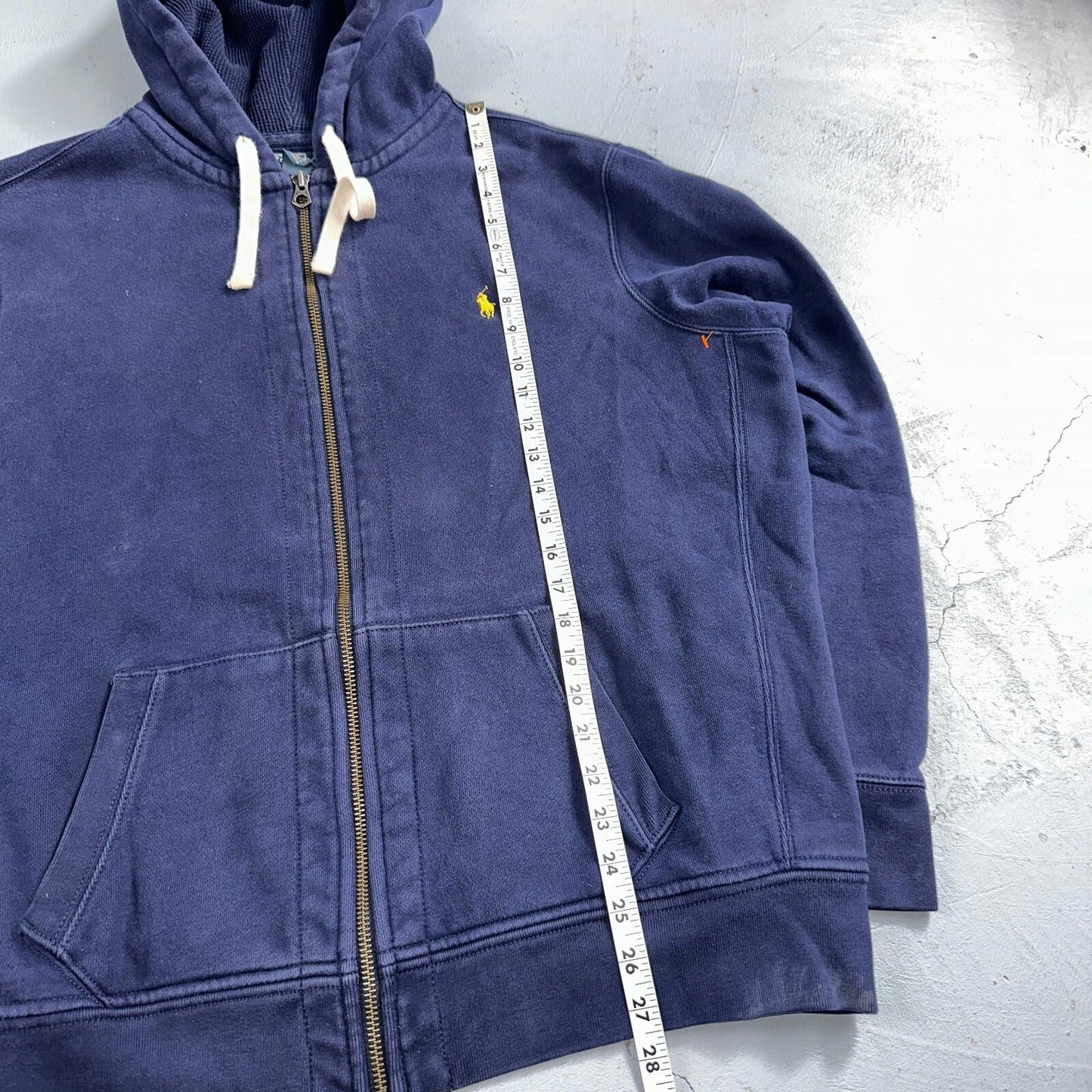 Polo Ralph Lauren VTG Full Zip Hoodie Men’s Size XL Cotton Blue Jacket 90s