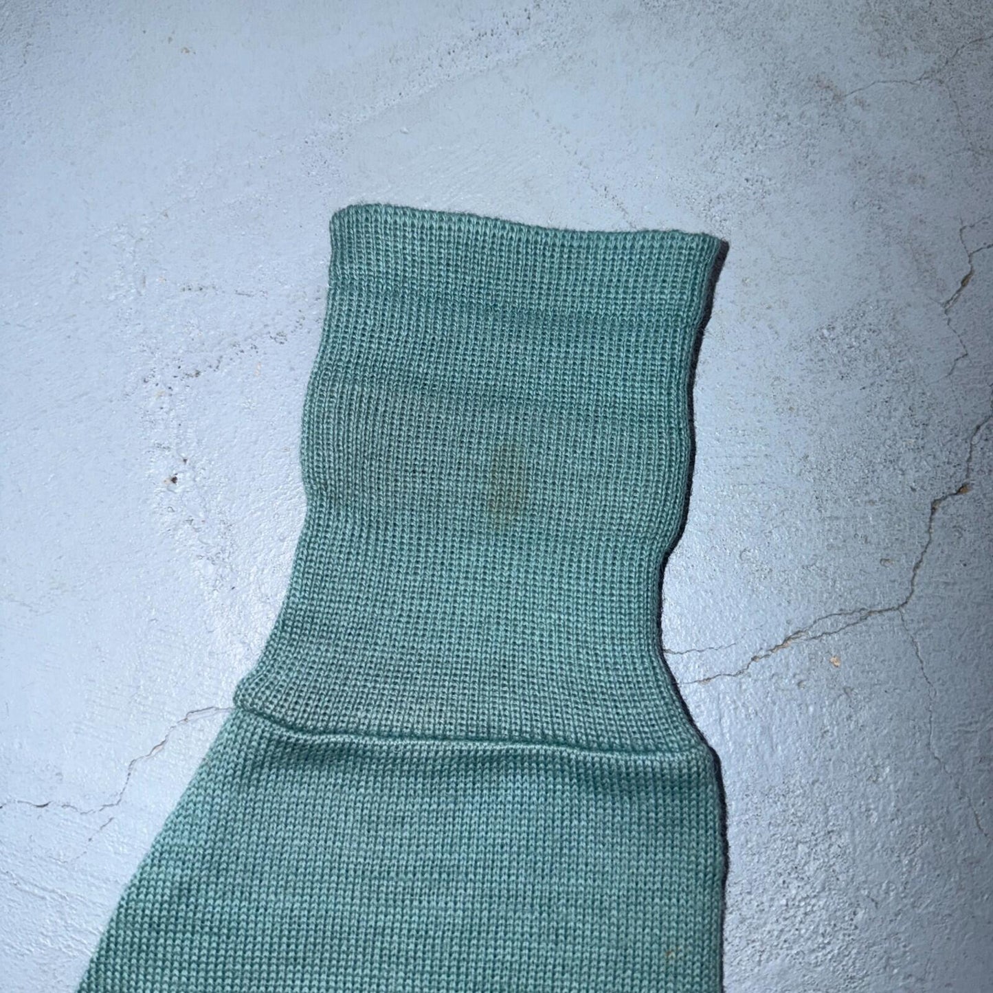 VTG 1940s 1950s Wool Pullover Sweater Rockabilly Mens V Neck Blue Columbia Knit