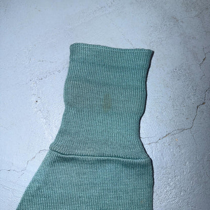 VTG 1940s 1950s Wool Pullover Sweater Rockabilly Mens V Neck Blue Columbia Knit