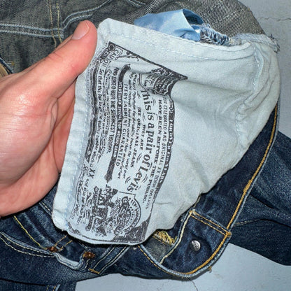 Levis 501 Vintage Y2K XX Straight Leg Jeans Blue Med Wash 34x34 Act 32x28