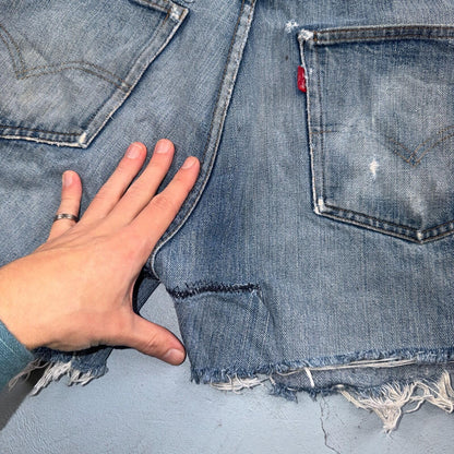 Levis 501 Vintage 70s SS Redline Selvedge USA XX Jeans Light Wash Shorts 31x5