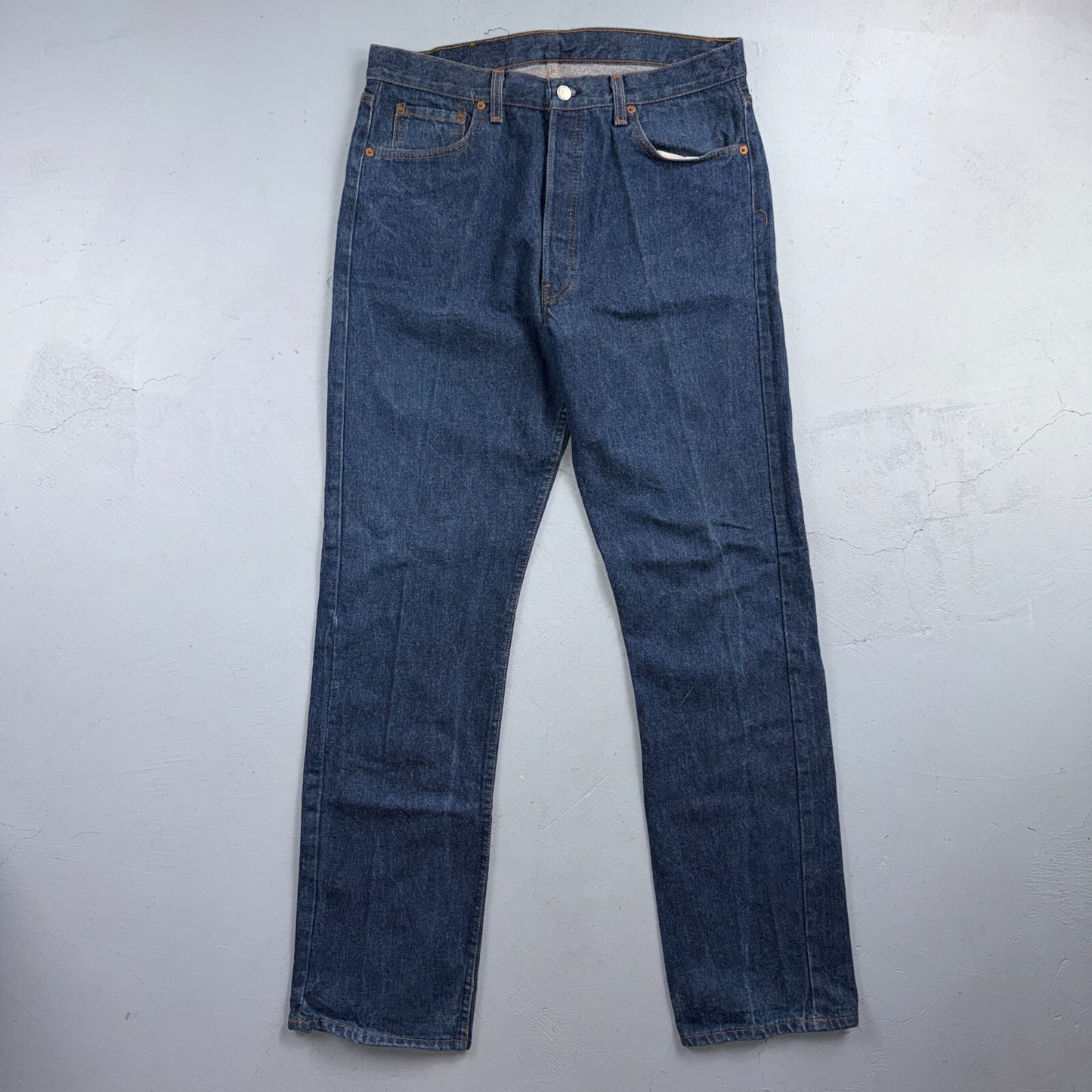 Levis 501 Vintage 80s USA XX Straight Leg Jeans Blue Dark Wash 36x34 Act 33x33
