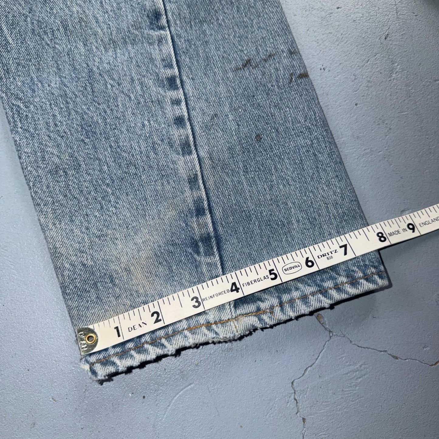 Levis 501 Vintage 80s Redline Selvedge USA XX Jeans Light Wash 31x36 Act 28x30