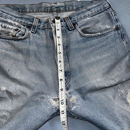 Levis 501 Vintage 80s USA XX 90s Straight Leg Jeans 33x36 Light Wash Act 30x31