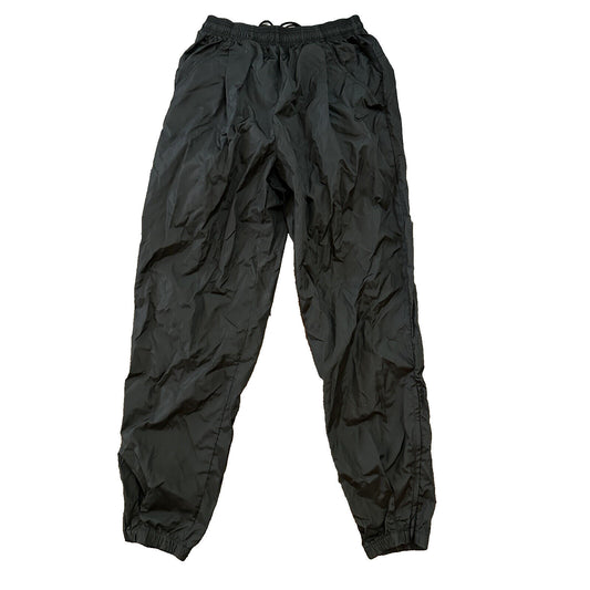 Nike VTG 90s Grey Tag Windpants Track Pants Ankle Zip Unlined Black M 1990s