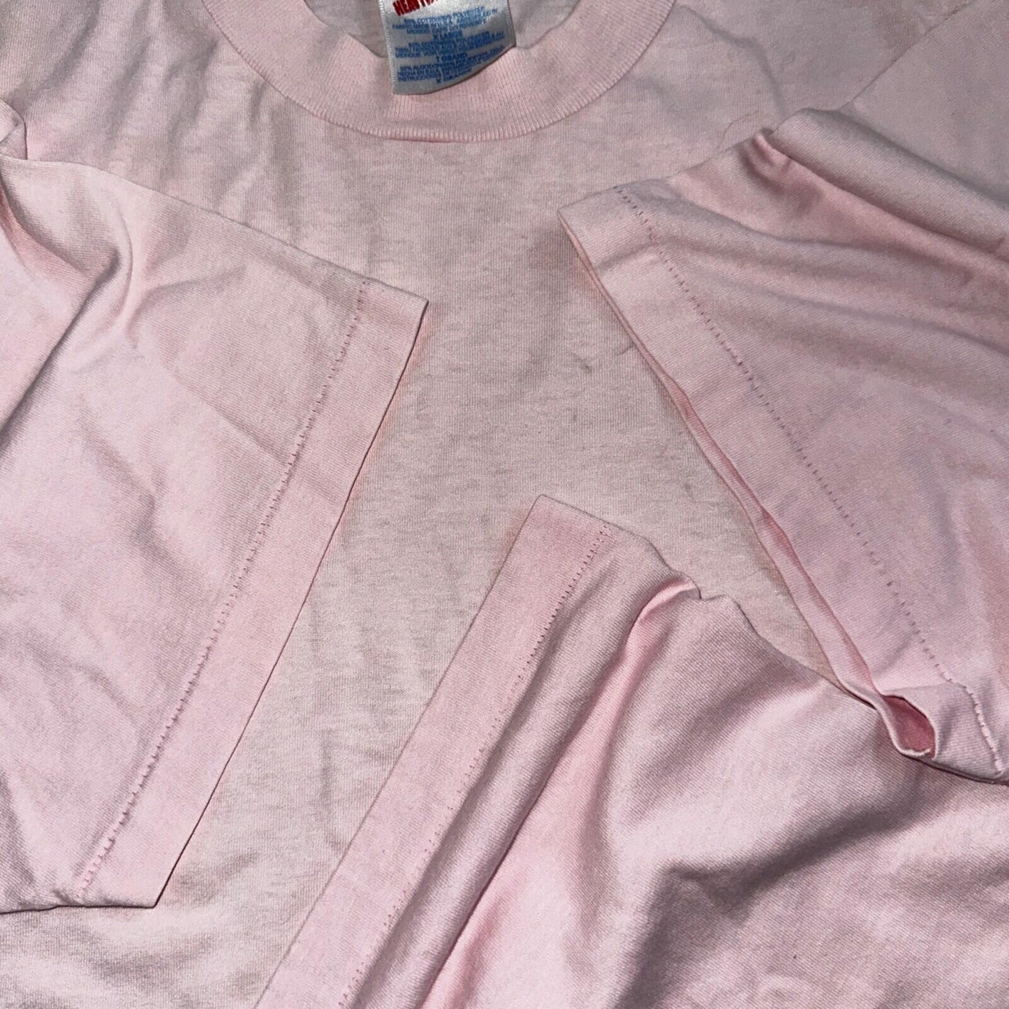 Hanes Blank 90s Pink VTG T Shirt Lot Single Stitch XL Basic Cool Rap Grunge