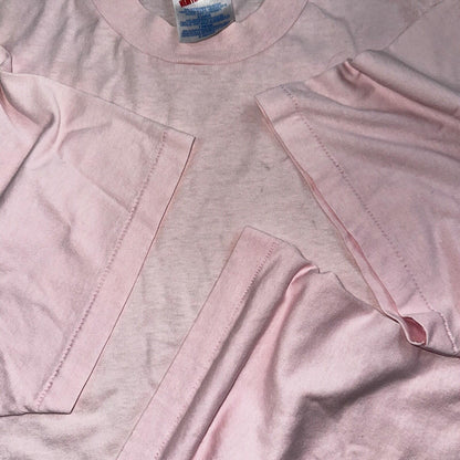Hanes Blank 90s Pink VTG T Shirt Lot Single Stitch XL Basic Cool Rap Grunge