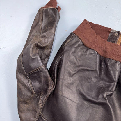 VTG 50s Sierra Sportswear Horsehide Leather Jacket Distressed Buco A2 Bomber