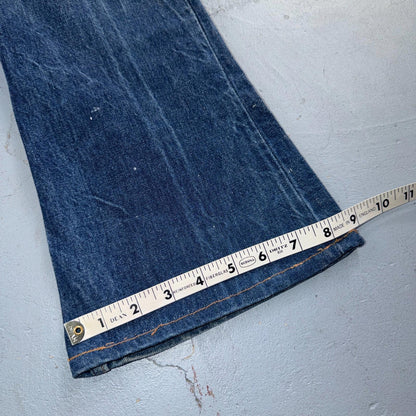 Levis Big E Vintage 60s Orange Tab 646 Bell Bottoms Denim Jeans Bootcut 31x29