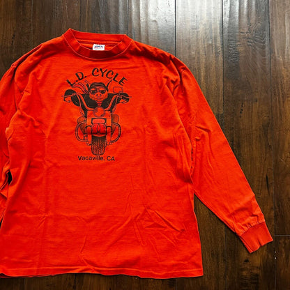 Vacaville California Hog Vintage T Shirt 80s Motorcycle Harley Davidson Pig LD