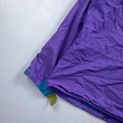 Patagonia VTG RARE 90s Hooded Zip Up Jacket Mens L Purple Rain Parka Wind