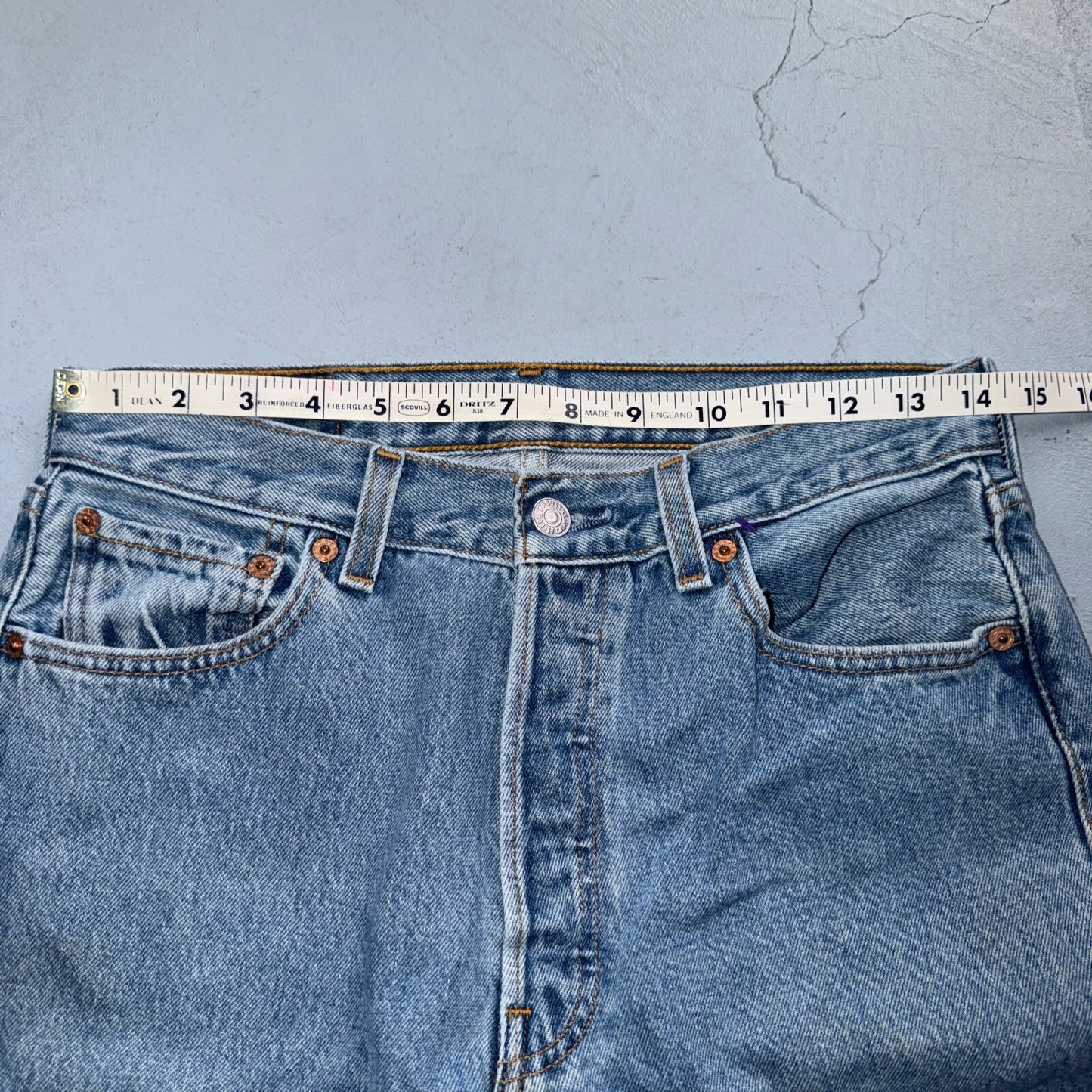 Levis 501 Vintage 90s Y2K XX Straight Leg Jeans Blue Light Wash 30x34 Act 28x32