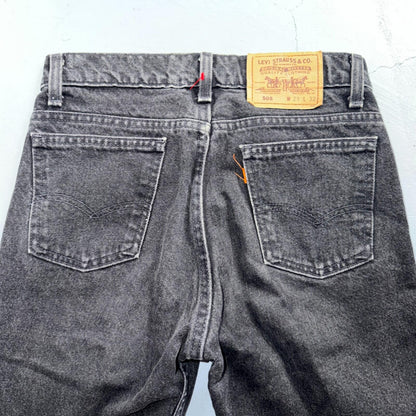 Levis 505 Vintage 90s 40505 Orange Tab Black Jeans 29x32 USA 1990s Act 28x28