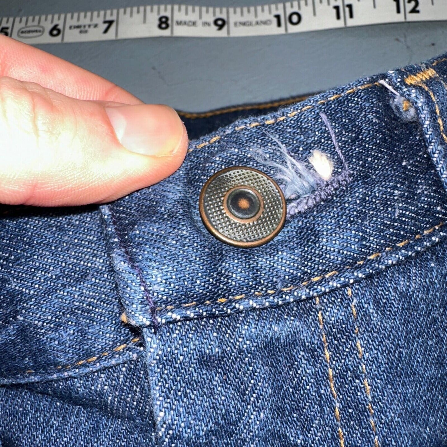 1970s VTG Workwear Denim Jeans Size 30x29 70s Rockabilly 501 High Rise Talon
