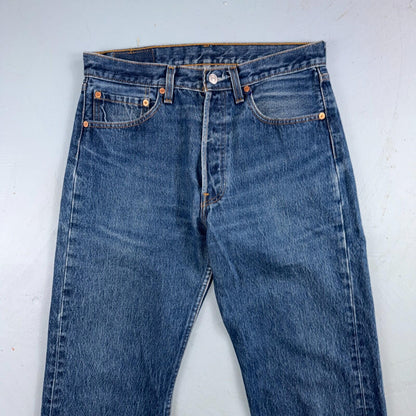 Levis 501 Vintage 90s USA XX Straight Leg Jeans Blue Med Wash 32x36 Act 31x33