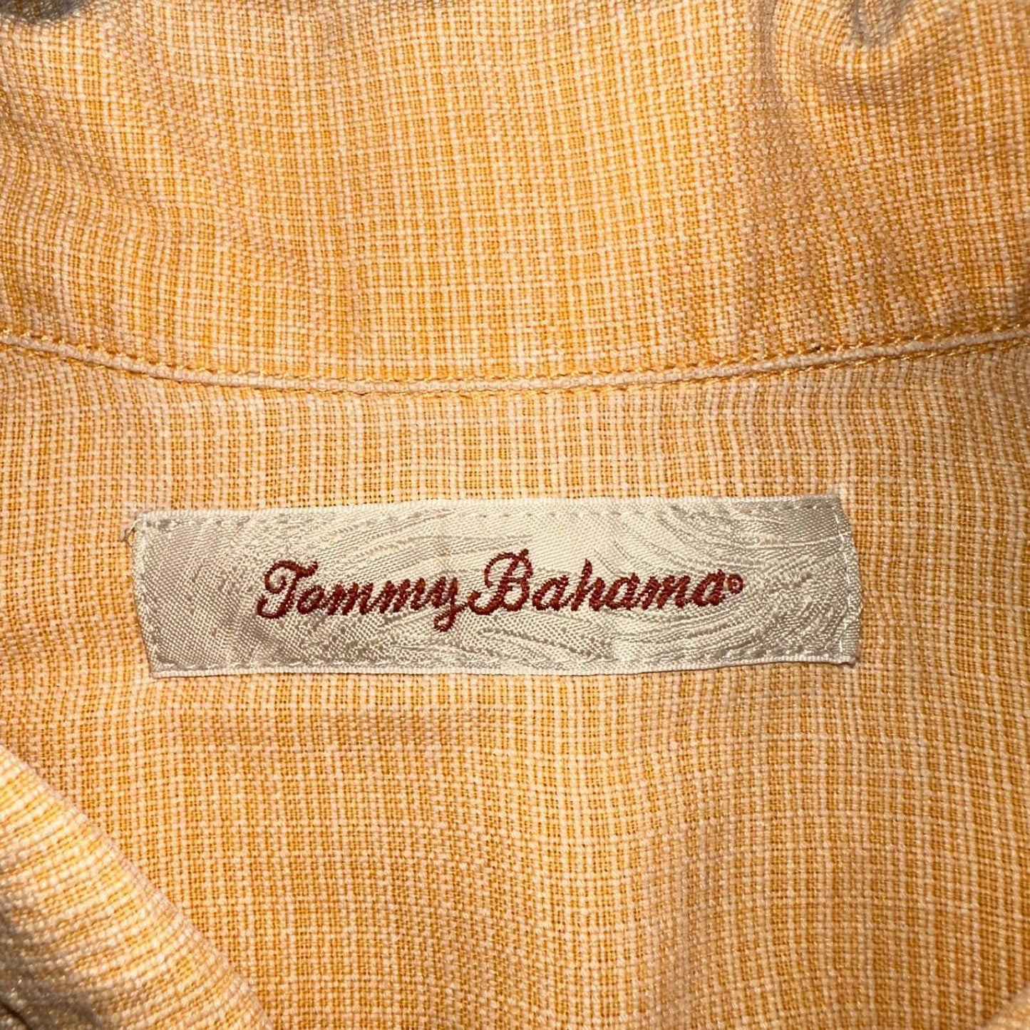 Tommy Bahama Mens Camp Hawaiian Shirt L Silk Orange Aloha Floral Summer