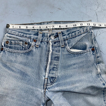 Levis 501 Vintage 80s Redline Selvedge USA XX Jeans Light Wash 27x34 Act 25x29
