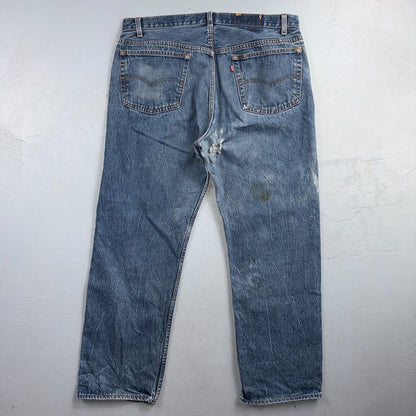 Levis 501 Vintage 80s USA XX Straight Leg Jeans Blue Light Wash 40x32 Act 37x28