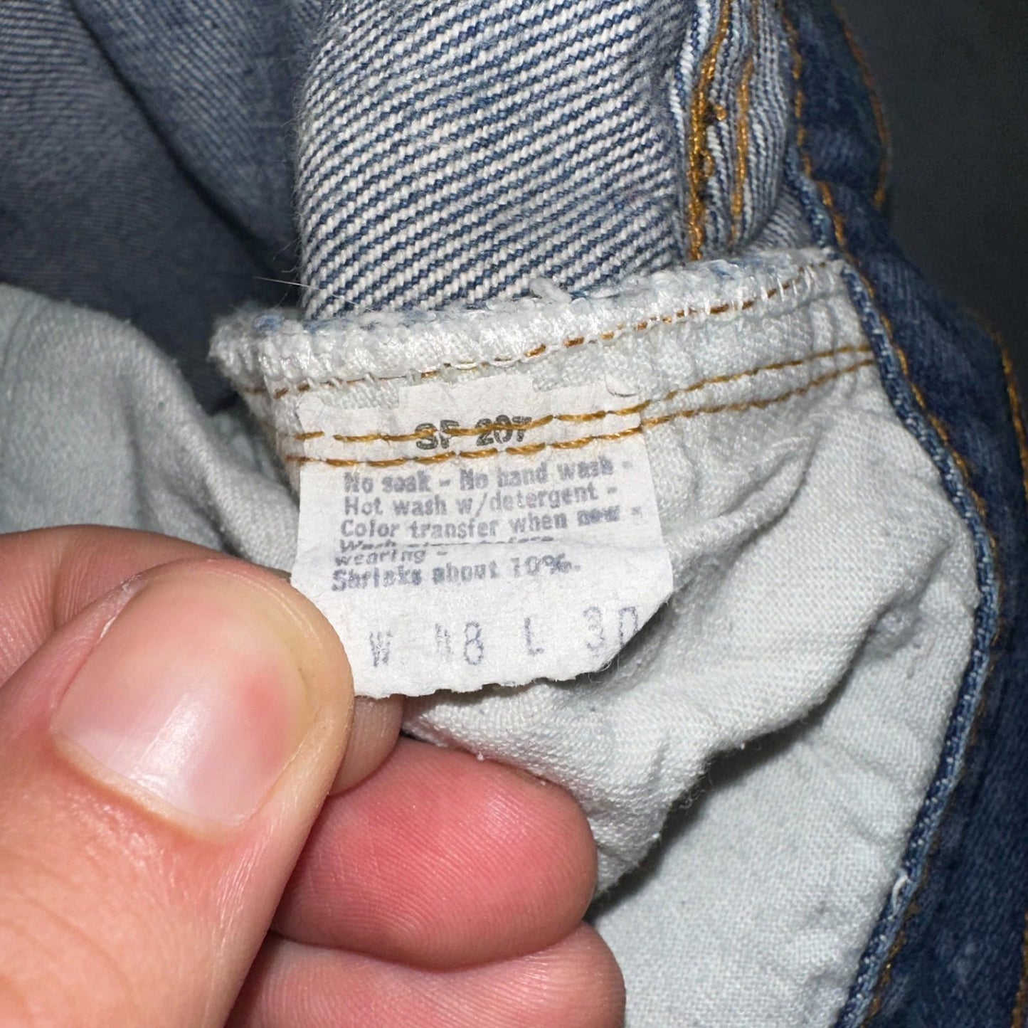 Levis 501 Vintage 80s Redline Selvedge USA XX Jeans Med Wash 48x30 Act 43x27