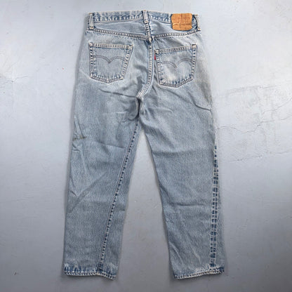Levis 501 Vintage 80s Redline Selvedge USA XX Jeans Light Wash 35x30 Act 32x28